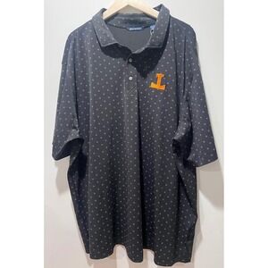 Men's Cutter & Buck Black Tennessee Volunteers Virtue Eco‎ Pique Tile Print Polo